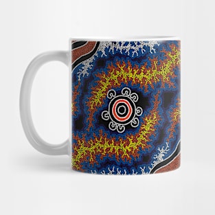 Aboriginal Art - The Heart Of Fire Mug